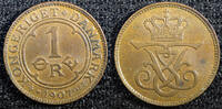 Denmark Bronze 1907 Denmark Frederik VIII  1907 1 Ore KEY DATE Ch UNC KM... 14.89 £  +  11.17 £ shipping