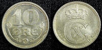 Denmark 10 Øre 1918 Denmark Christian X Silver 1918  UNC KM# 818.1 (23 0... 9.68 £  +  11.17 £ shipping