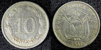 Ecuador 10 Centavos 1937 Ecuador 1937 HF  1 YEAR TYPE KM# 76 (22 991) Un... 3.72 £  +  11.17 £ shipping