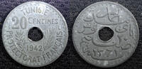 Tunisia 20 Centimes 1942 TUNISIA Zinc 1942  WWII Issue aUNC TONED KM# 26... 18.62 £  +  11.17 £ shipping