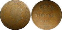 Italy Ducat Italian States NAPLES Ferdinand I Copper 1819 10 Tornesi 39mm KM# 290 (10) -