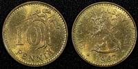 Finland 10 Penniä Finland Aluminum-Bronze 1967 10 Penniä KEY DATE UNC/BU KM# 46 (23 984) -