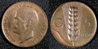 Italy 5 Centesimi ITALY Vittorio Emanuele III Bronze 1930 R UNC KM# 59 (23 863) -