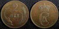 Denmark Bronze 1899 Denmark Christian IX  1899 VBP 2 Ore KM# 793.2 (23 7... 3.69 £  +  11.17 £ shipping