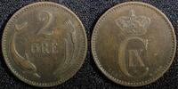 Denmark Bronze 1897 Denmark Christian IX  1897 VBP 2 Ore KM# 793.2 (23 7... 3.69 £  +  11.17 £ shipping