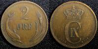 Denmark Bronze 1899 Denmark Christian IX  1899 VBP 2 Ore KM# 793.2 (23 7... 3.69 £  +  11.17 £ shipping