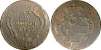 Italy 2 Soldi Italian States GORIZIA Francis II Copper 1799 S Smolnik Mint KM#44 (9) -