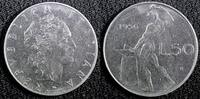 Italy 50 Lire ITALY Stainless Steel 1956 R UNC KM# 95.1 (23 907) -