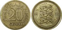Estonia 20 Senti ESTONIA Nickel-Bronze 1935 1 Year Type XF Toned KM# 17 (24 343) -