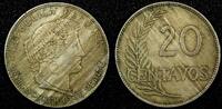 Peru 20 Centavos 1920 PERU Copper-Nickel 1920  KM# 215.1 (25 026) Uncert... 3.72 £  +  11.17 £ shipping
