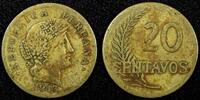 Peru 20 Centavos 1943 PERU Brass 1943  WWII ISSUE Thick planchet KM# 221... 2.98 £  +  11.17 £ shipping
