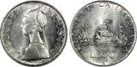 Italy 500 Lire ITALY Silver 1959 R Columbus' ships HIGH GRADE KM# 98 (25 133) -