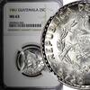 Guatemala 25 Centavos GUATEMALA Silver 1961 NGC MS63 GEM BU KM# 263 (026) -
