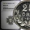 25 Öre Sweden Gustaf V Silver PROOF 1917 W  NGC MS65 PL TOP GRADED KM# 785 (10)