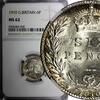 United Kingdom 6 Pence GREAT BRITAIN Edward VII Silver 1910 NGC MS62 Light Toned KM# 799 (50) -