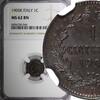 Italy 1 Centesimo Italy Vittorio Emanuele III Bronze 1905 R NGC MS62 BN KM# 35 (044) -