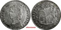 4 Soles 1859 Bolivia BOLIVIA Silver 1859 PTS FJ    XF KM#123.3 (15 313) Uncertified