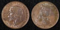 1931 Farthing 1931 United Kingdom Great Britain George V Bronze   UNC KM# 825 (27 180) unz