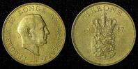Denmark 1 Krone 1957 DENMARK Frederik IX Aluminum-Bronze 1957 C S  KM# 8... 3.72 £  +  11.17 £ shipping