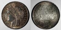 5 Francs 1850 France France Silver 1850 A   Paris Mint aUNC Nice Toned 37mm KM# 761.1 (868) aUNC