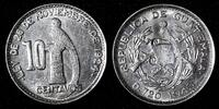 10 Centavos 1945 Guatemala GUATEMALA Silver 1945   Guatemala City Mint UNC KM# 239.1 (27 830) unz
