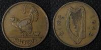 Ireland 1 Penny 1942 Ireland Republic Bronze 1942  hen with chicks KM# 1... 3.35 £  +  11.17 £ shipping