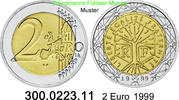 Frankreich Kursmünze . 300.0222.11 2 Euro 1999 unc