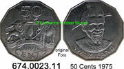Swasiland Swaziland 50 Cents *12 KM12 Elefant + Löwe . 674.0023.11 -
