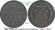Schwarzburg-Sondershausen 1 Pfennig 1846 A Günther Friedrich Carl 1835-1... 4.33 £  +  41.40 £ shipping