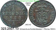 Schwarzburg-Sondershausen 1 Pfennig 1858 A Günther Friedrich Carl 1835-1... 8.67 £  +  41.40 £ shipping
