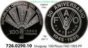 Uruguay 100 Pesos 1995 *96 KM111 FAO 50 Jahre . 726.0290.10 PP 82.36 £  +  41.40 £ shipping