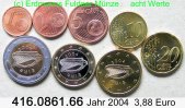 Irland Kursmünzensatz lose . 416.0861.55 3,88 Euro 2004 unc