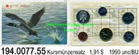 Canada 1,91 Dollars 1990 Kursmünzensatz 194.0077.55 unc/BU 9.54 £  +  41.40 £ shipping