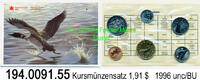 Kanada 1,91 Dollars 1996 Kursmünzensatz 194.0091.55 unc/BU 6.72 £  +  41.40 £ shipping