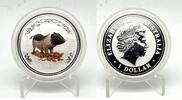 Australia 1$ Year of the PIG Lunar Series I 1 oz Silver Coin COLOR -
