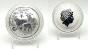 Australia 1$ Year of the GOAT Lunar Series II 1 oz Silver Coin Lion Privy -