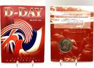 Cook Islands 1$ 60th Anniversary of D-Day Omaha Juno Utah Beach Sand Coin -