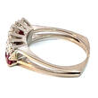 750 Gold Ring mit Diamanten und Rubinen, 5,3g, Ringgröße 53 Sehr gut, siehe Fotos und Video