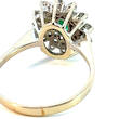 585 Gold Ring mit Smaragd und Diamanten, 4,58g, Ringgröße 61 Sehr gut, siehe Fotos und Video