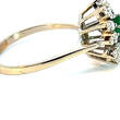 585 Gold Ring mit Smaragd und Diamanten, 4,58g, Ringgröße 61 Sehr gut, siehe Fotos und Video