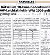 Deutschland / Eurowährung 10 Euro Leichtatletik 2009 ADFGFJ komplett 10 Euro Leichtatletik 2009 Münzzeichen ADFGJ komplett  Polierte Platte Proof (Proof, PP)