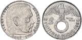 3. Reich 2 Mark Silber 1936 J J.366 seltenes Münzzeichen VF-EF
