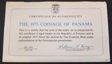 Panama KMS Silber 1975 Simon Bolivar 191,44g 925/1000 177g Fein, im Etui Proof