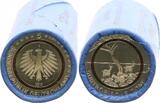 Bundesrepublik Deutschland 5 Euro Subrtopische Zone Originalrolle - 25 Münzen Deutschland 5 Euro Originalrolle 2018 F Subtropische Zone - Münzstätte Stuttgart BU (MS65-70)