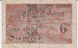 ohne Jahr Deutschland / States of Jersey, Notgeldschein zu 6 Pence F