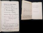 1887 Kaiserreich Militärpaß mit vielen Eintragungen gebrauchter Zustand