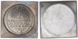 Deutschland 5 DM Probeprägung BRD außerordentlich seltene 5 DM Probe 1974 Grundgesetz in 2 Teilen CH UNC