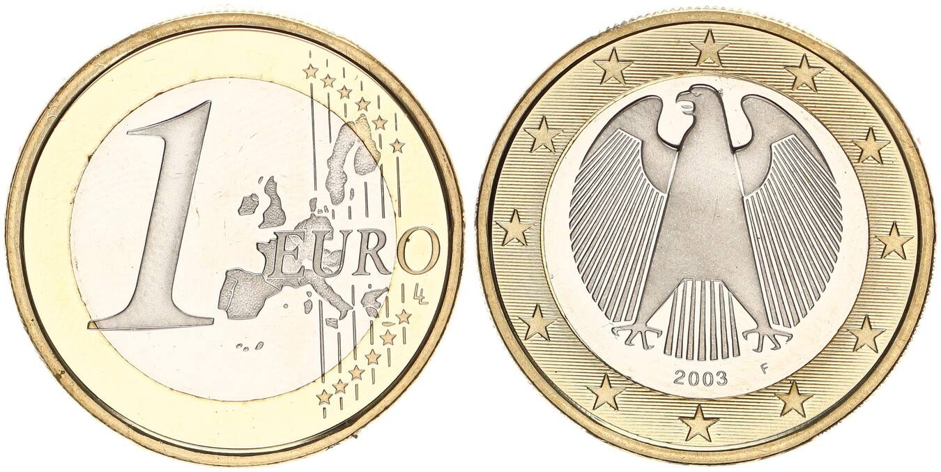 1 в евро можно. Монета 1 евро 2002. 1 Евро Германия 2002 a. Монета 1 евро Германия. 1 Euro монета 2003.