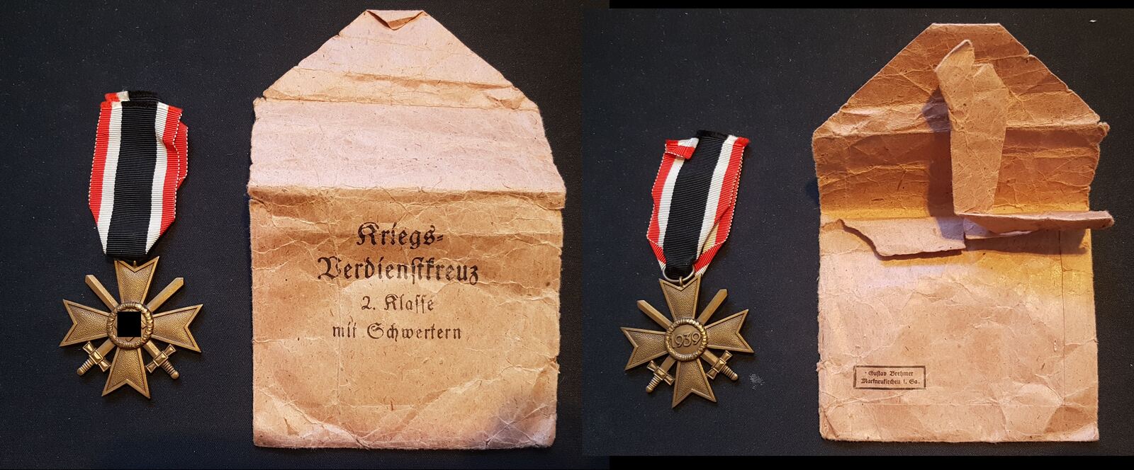 3. Reich Orden KvK mit Schwerter ohne Band und Tüte guter Zustand | MA ...