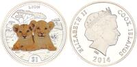 Cook Islands 1 $ Löwen Babys -